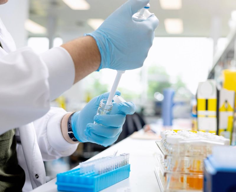 Technician working in lab