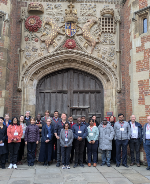 UK-CGIAR Bambara groundnut consortium members outside St John’s College, Cambridge. Credit: Aga Alexander / Crop Science Centre, Cambridge.