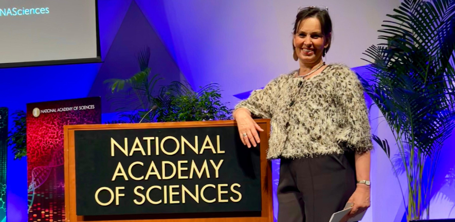 Professor Uta Paszkowski at the NAS signing ceremony in Washington, US. Photo provided by Professor Paszkowski.