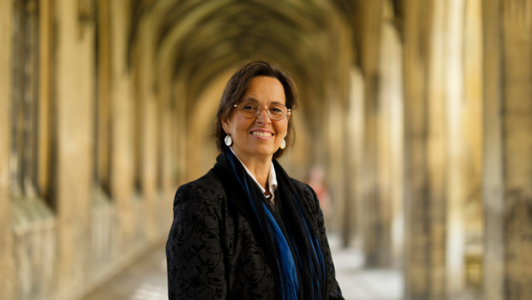 Professor Uta Paszkowski at St John's College, Cambridge where she is a Fellow. Credit: Nathan Pitt. © University of Cambridge.